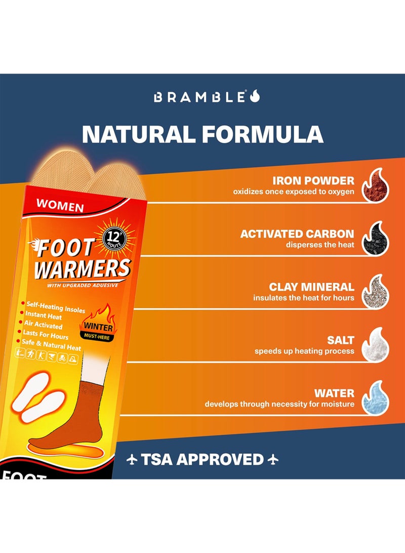 6 Pair Disposable Foot Warmer Value Pack, Safe Fast Heat, 10 Hours of Warmth - Image 4